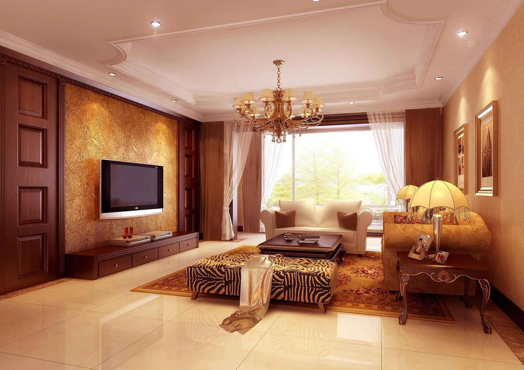 文景觀園140平簡歐風格設(shè)計方案