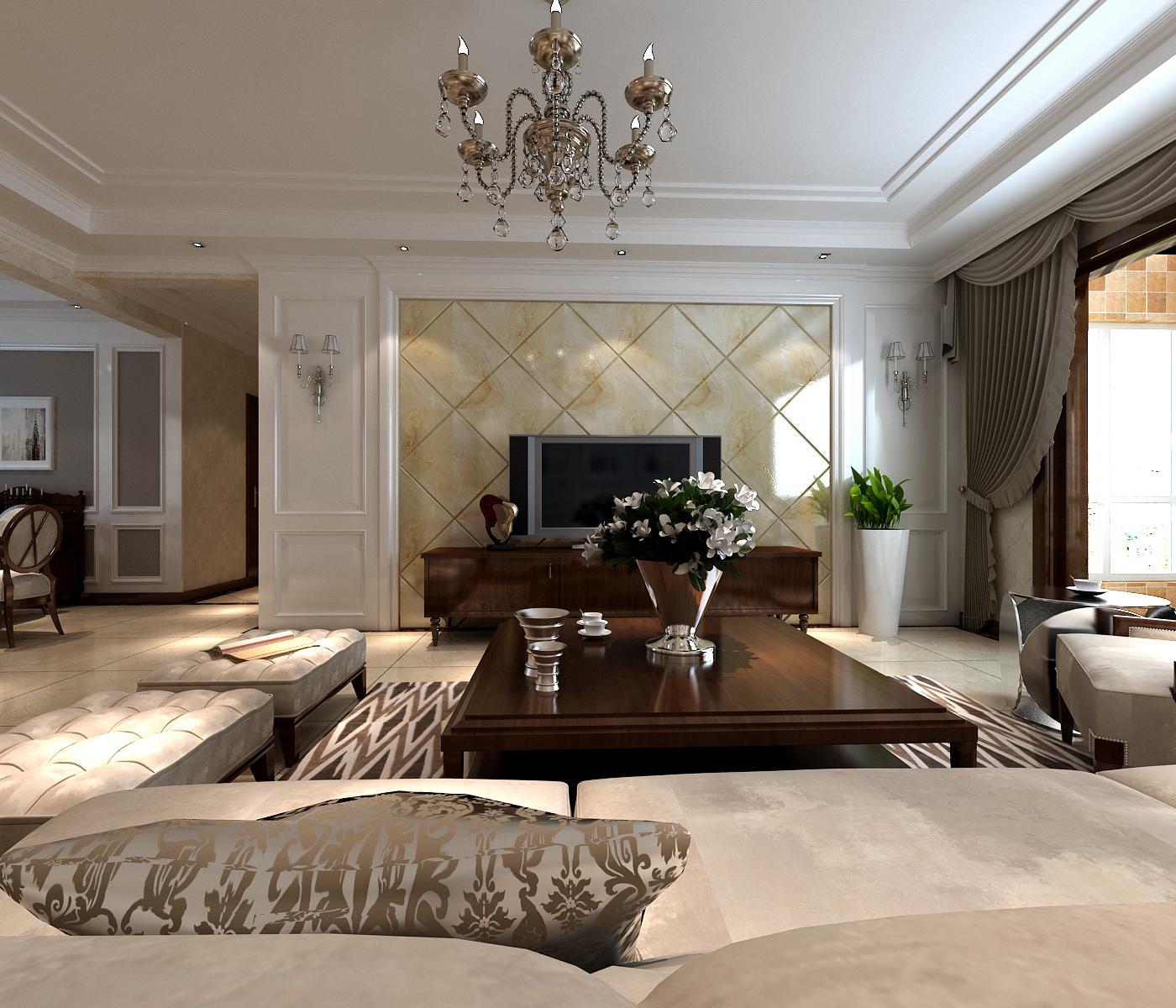 政法大學(xué)160平歐式風(fēng)格設(shè)計(jì)方案