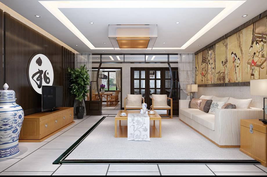 紅楓林180平中式風(fēng)格設(shè)計方案