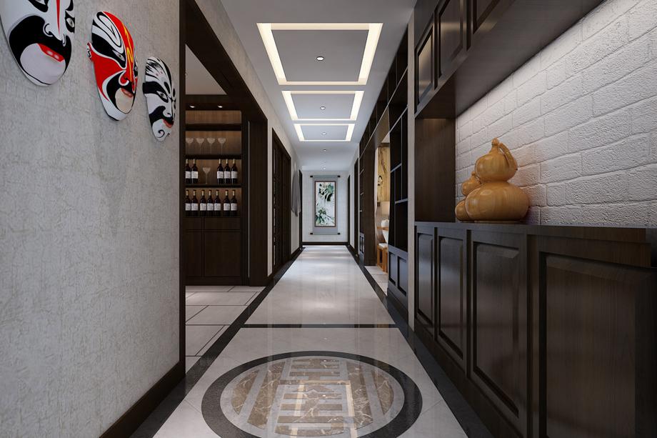 紅楓林180平中式風(fēng)格設(shè)計方案