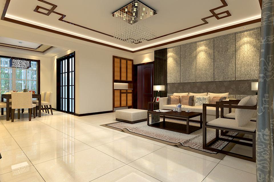 天朗五瓏130平新中式風(fēng)格設(shè)計方案