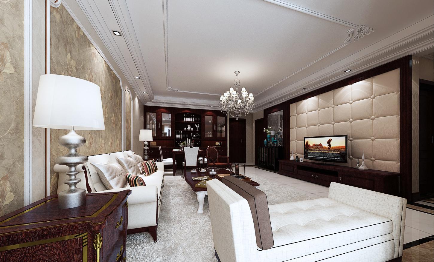 白樺林間120平簡(jiǎn)歐風(fēng)格設(shè)計(jì)方案