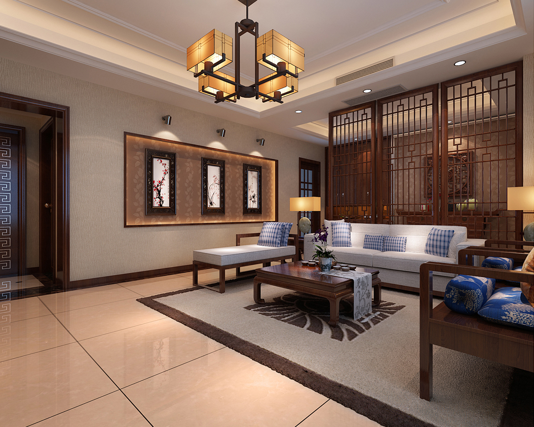 浐灞半島150平新中式風(fēng)格設(shè)計(jì)方案
