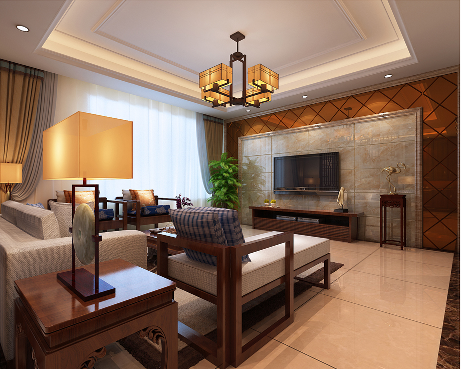 浐灞半島150平新中式風(fēng)格設(shè)計(jì)方案