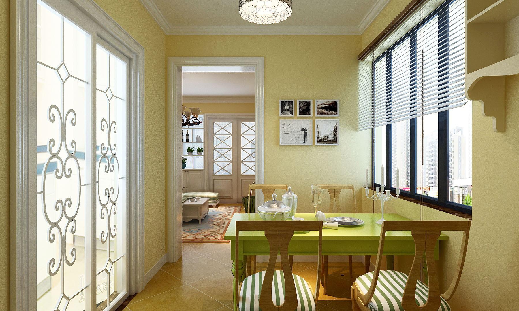 魏瑪公館98平田園風格設(shè)計方案