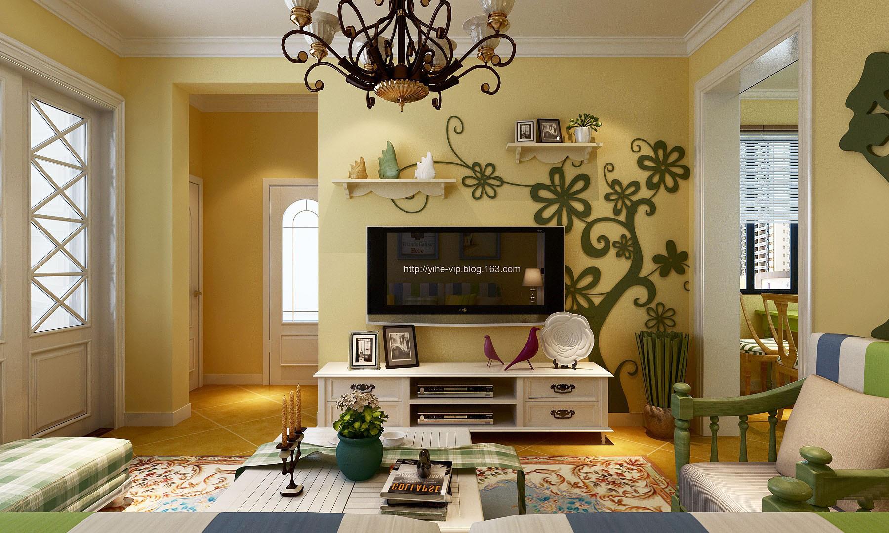 魏瑪公館98平田園風格設(shè)計方案