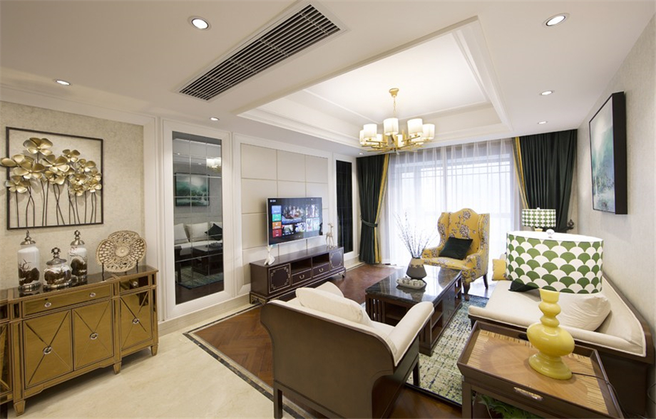 國賓中央?yún)^(qū)120平混搭風(fēng)格設(shè)計方案