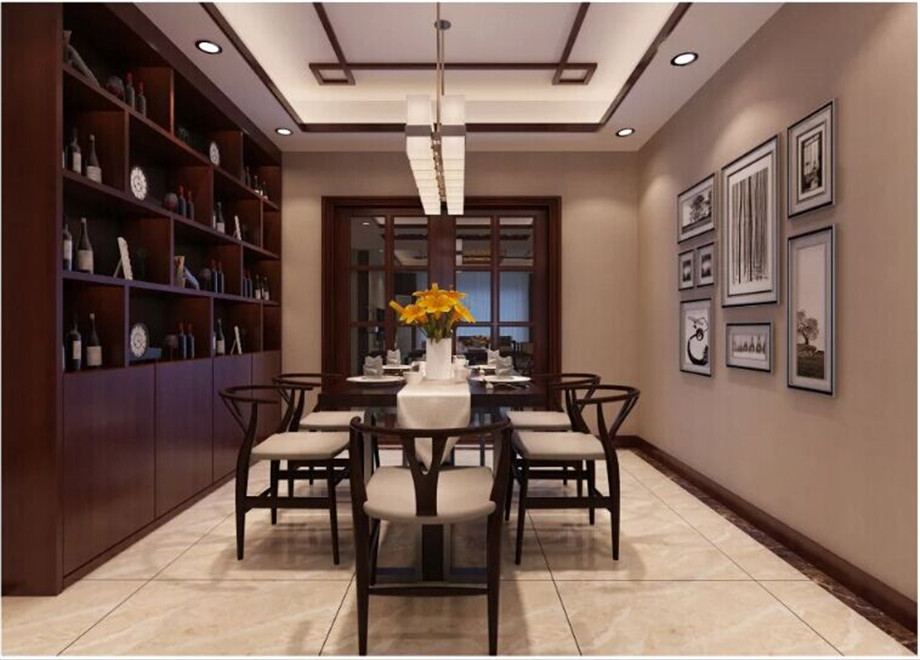 保利拉菲公館116平中式風格設計方案