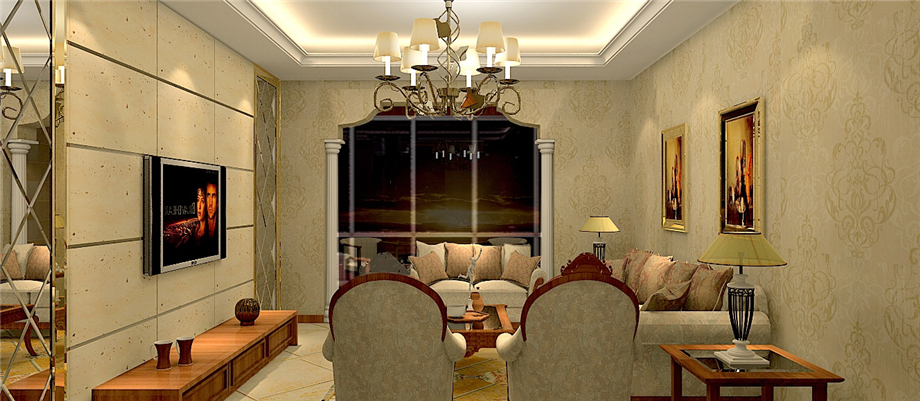 山水嶺秀120平簡歐風(fēng)格設(shè)計(jì)方案