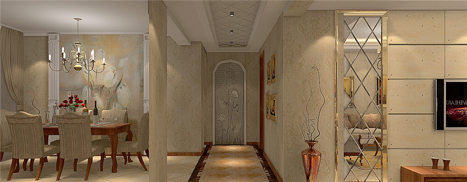 山水嶺秀120平簡歐風(fēng)格設(shè)計(jì)方案