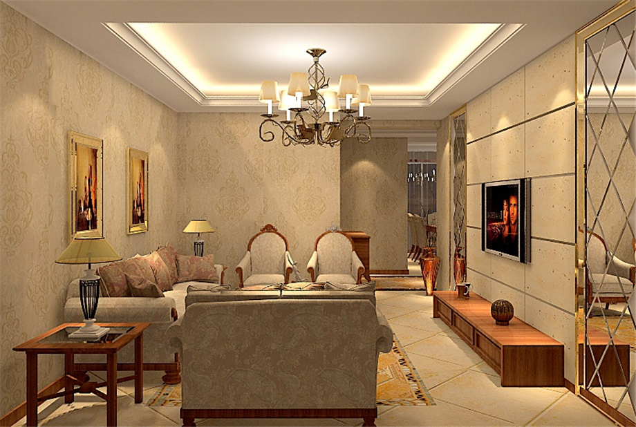 山水嶺秀120平簡歐風(fēng)格設(shè)計(jì)方案