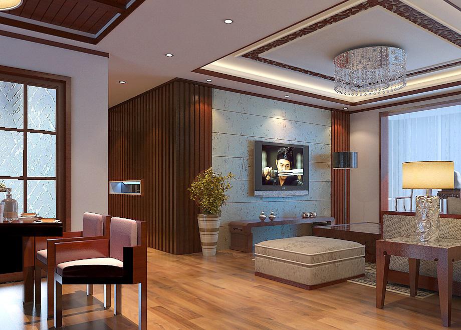 文景小區(qū)140平米中式設(shè)計方案