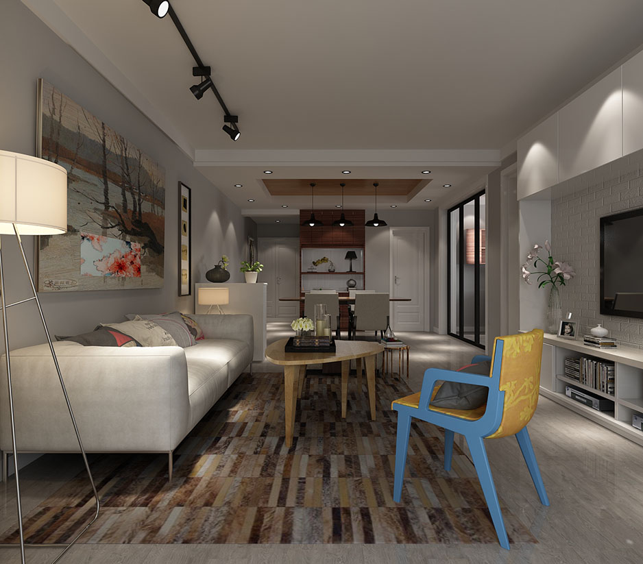 中華世紀城98平北歐風格設(shè)計方案