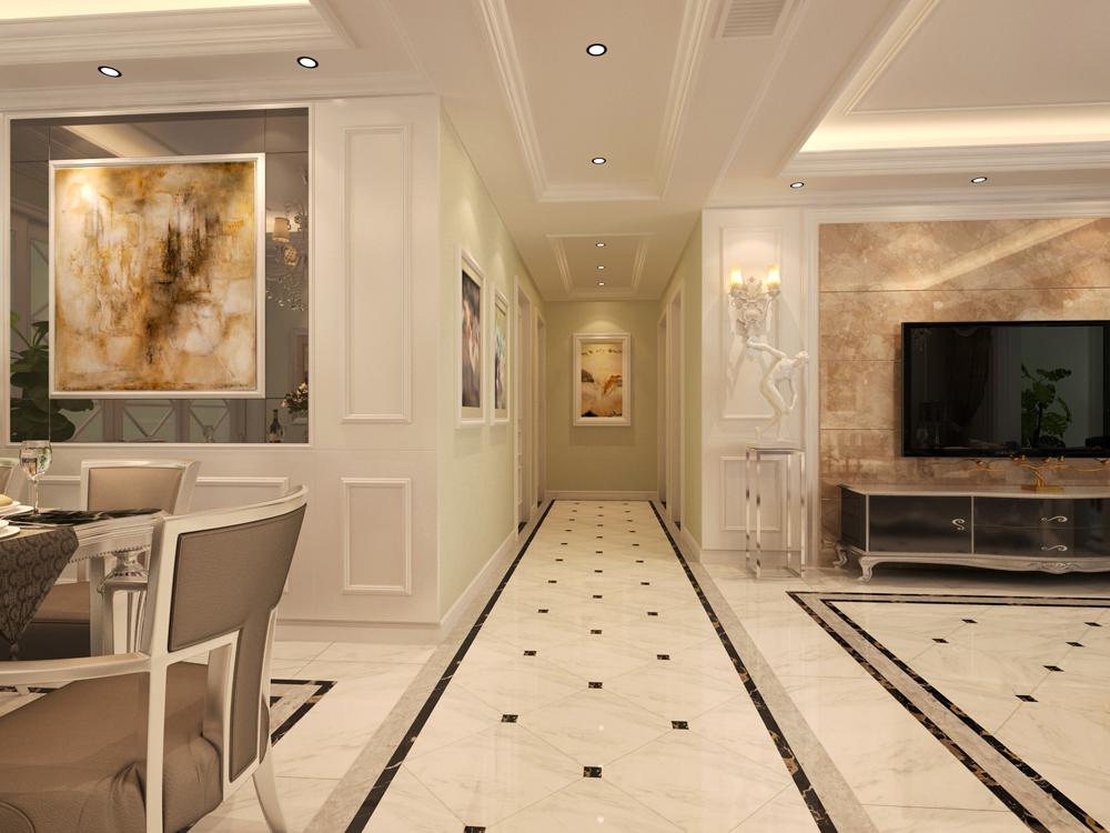 白樺林居128平歐式風格設計方案