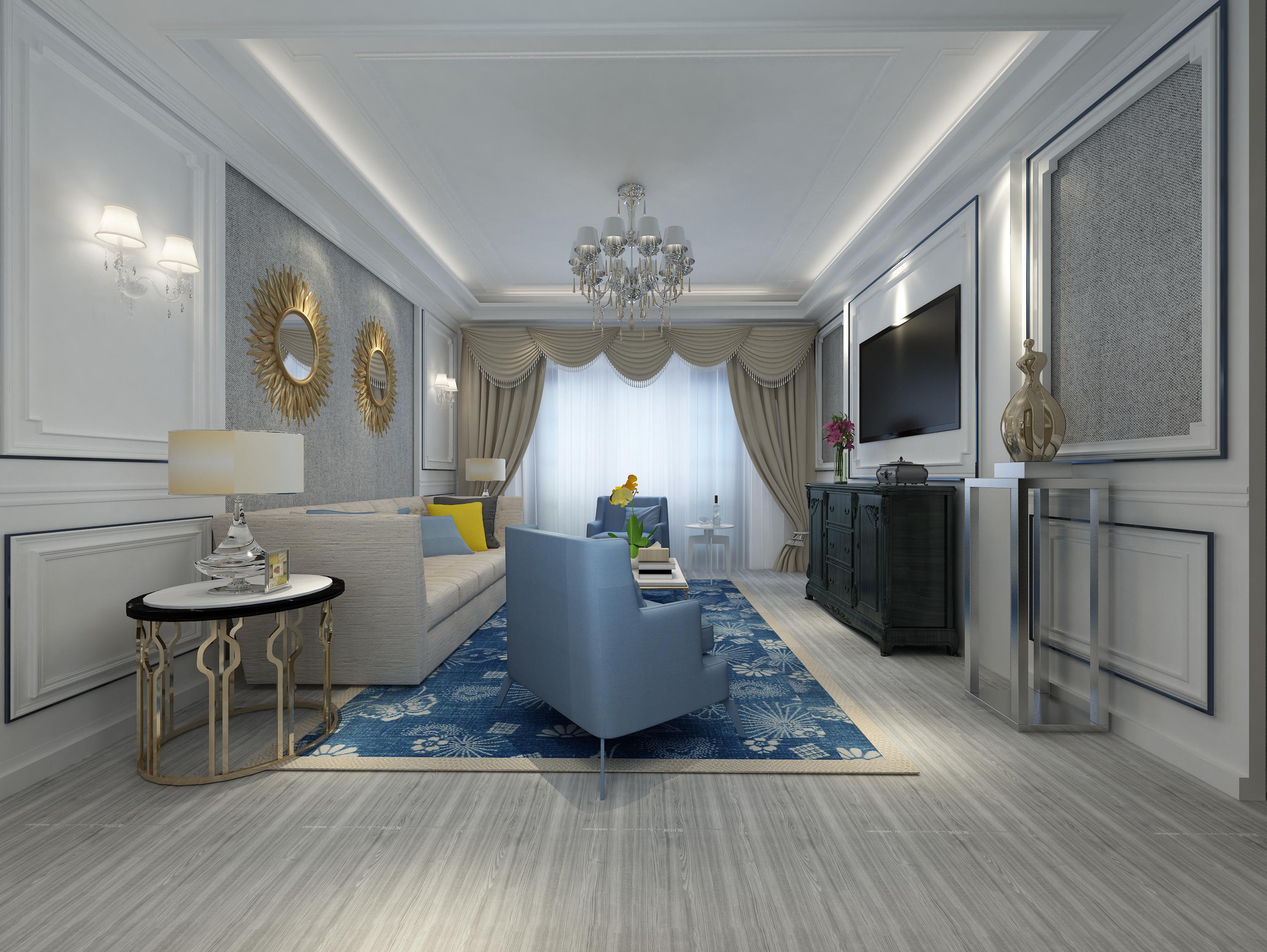 金水灣87平簡歐風(fēng)格設(shè)計方案