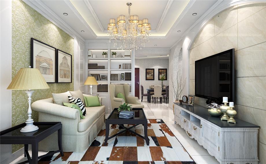 陽光新理城90平簡歐風(fēng)格設(shè)計(jì)方案