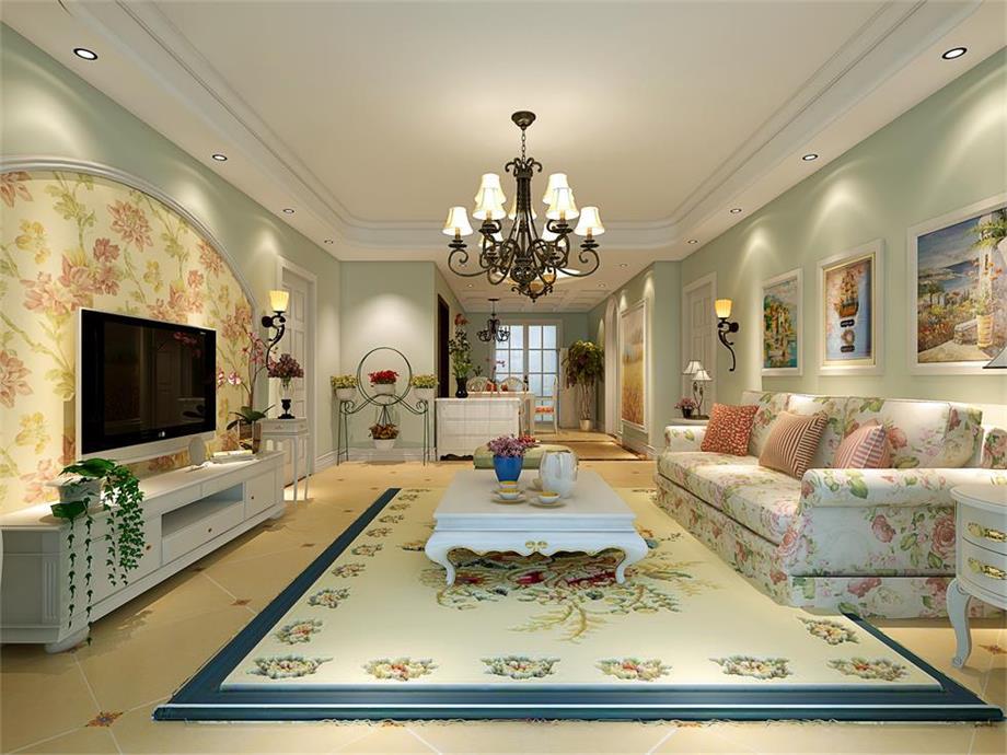 銘城國際130平田園風(fēng)格設(shè)計(jì)方案