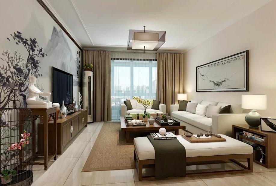 銘城國際90平新中式風(fēng)格設(shè)計方案