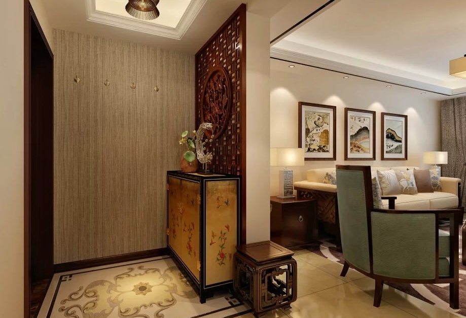 金輝天鵝灣小區(qū)110平新中式風(fēng)格設(shè)計(jì)方案