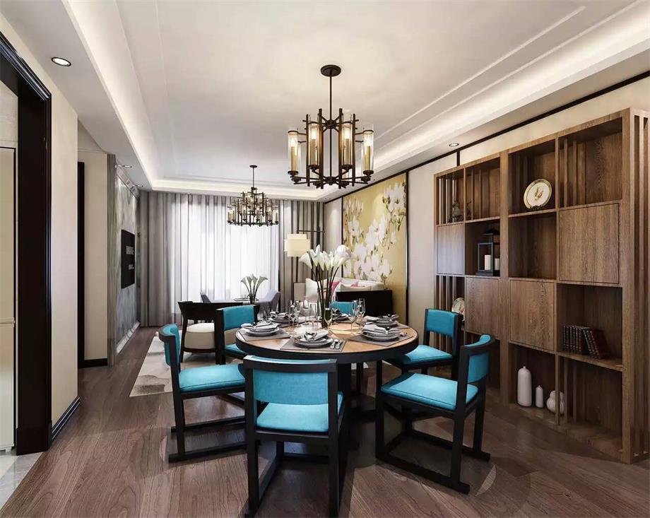 首創(chuàng)國(guó)際城130平新中式風(fēng)格設(shè)計(jì)方案