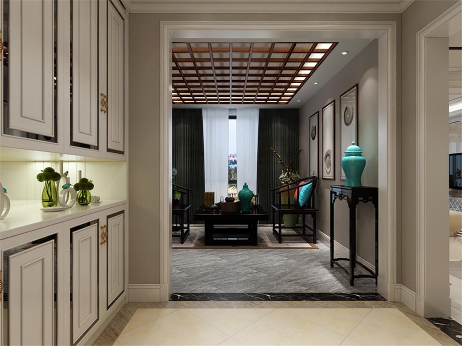 首創(chuàng)國(guó)際城130平新中式風(fēng)格設(shè)計(jì)方案