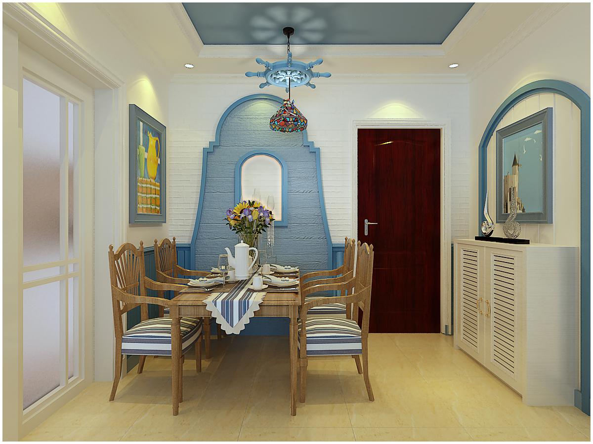 金輝悅府94平地中海風格設計方案