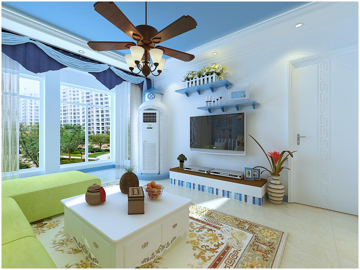 金輝悅府94平地中海風格設計方案