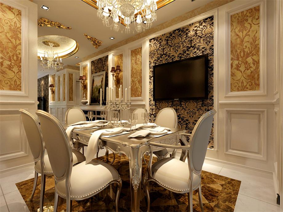 曲江紫汀苑150平米歐式風(fēng)格設(shè)計方案