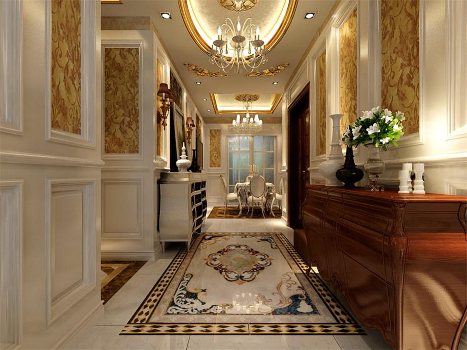 曲江紫汀苑150平米歐式風(fēng)格設(shè)計方案
