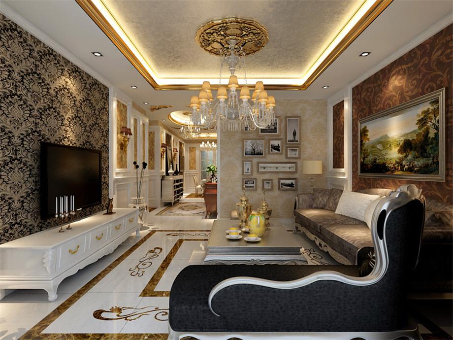 曲江紫汀苑150平米歐式風(fēng)格設(shè)計方案