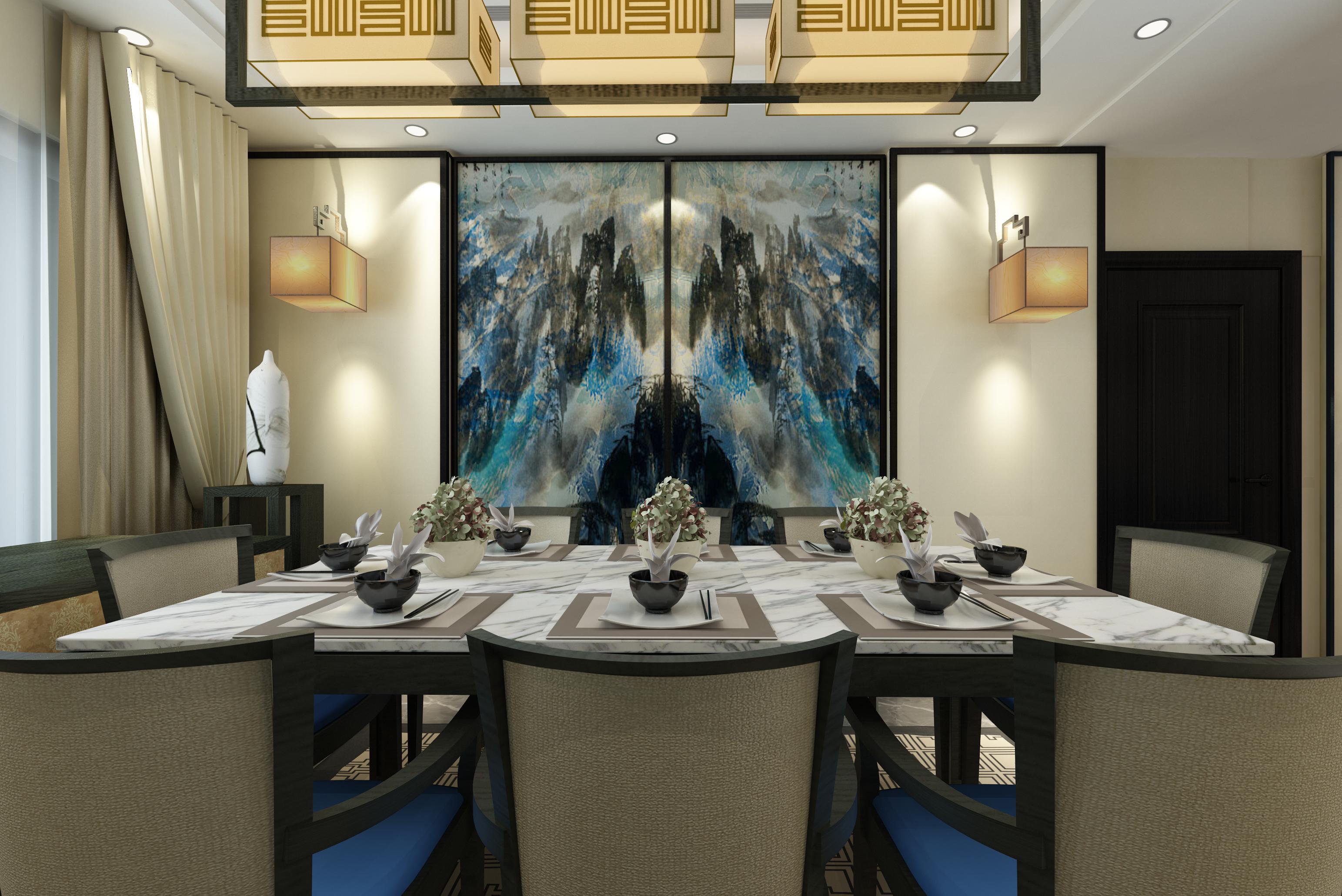 金水灣159平中式風格設計方案