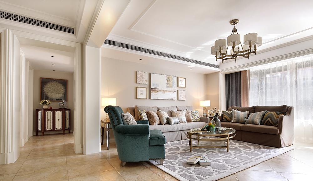 華潤中央公園218平美式風(fēng)格設(shè)計(jì)方案