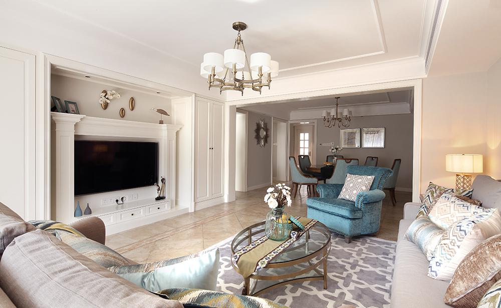 華潤中央公園218平美式風(fēng)格設(shè)計(jì)方案