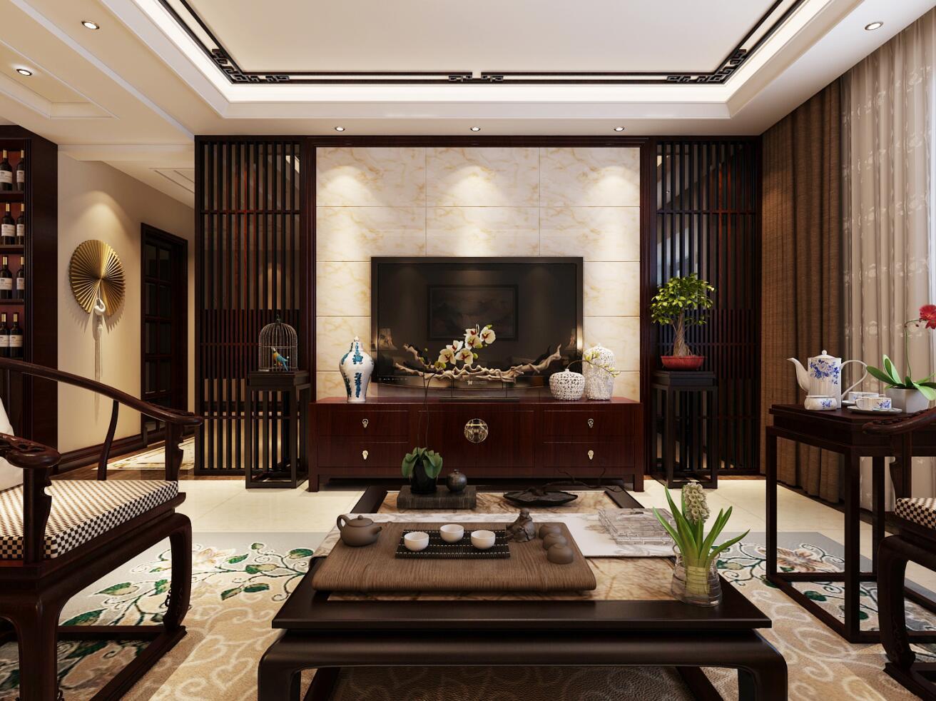 金科天籟城130平新中式風(fēng)格設(shè)計方案