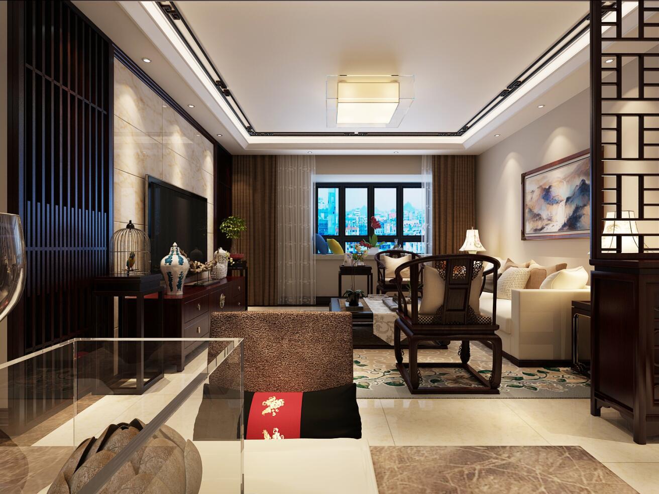 金科天籟城130平新中式風(fēng)格設(shè)計方案