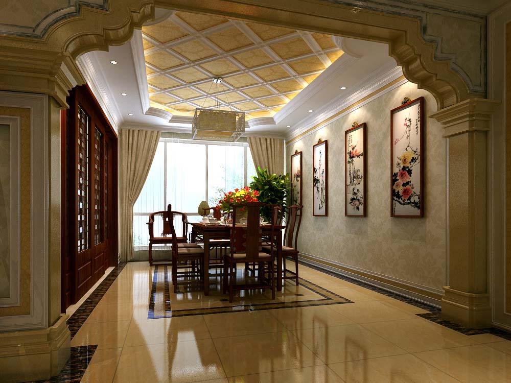 白樺林居180平歐式中式混搭風格設(shè)計方案