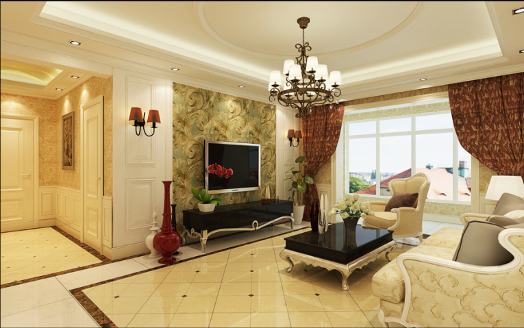 榮德棕櫚陽光140平歐式風格設計方案