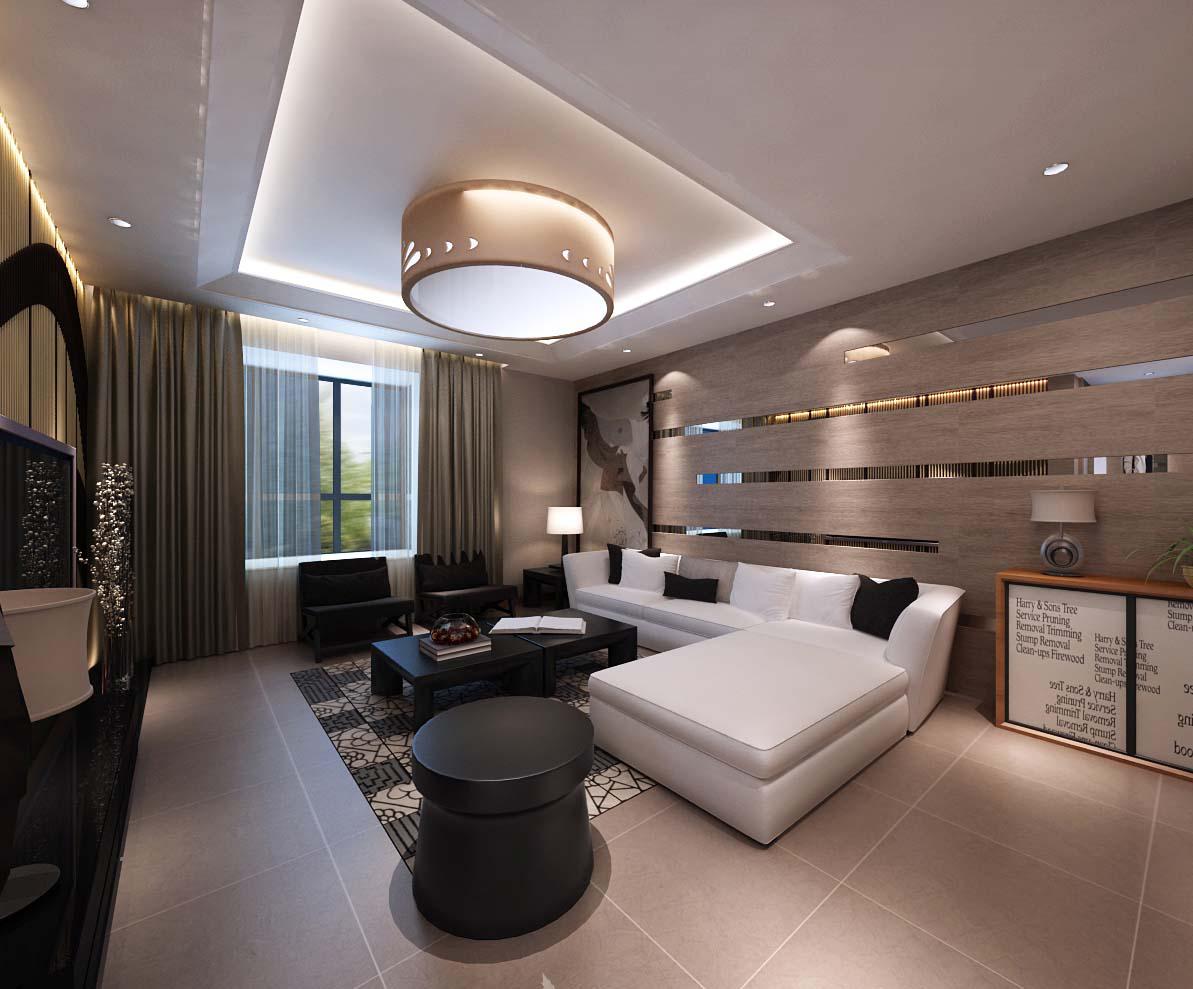 天朗蔚藍(lán)東庭98平方現(xiàn)代簡(jiǎn)約風(fēng)格設(shè)計(jì)方案