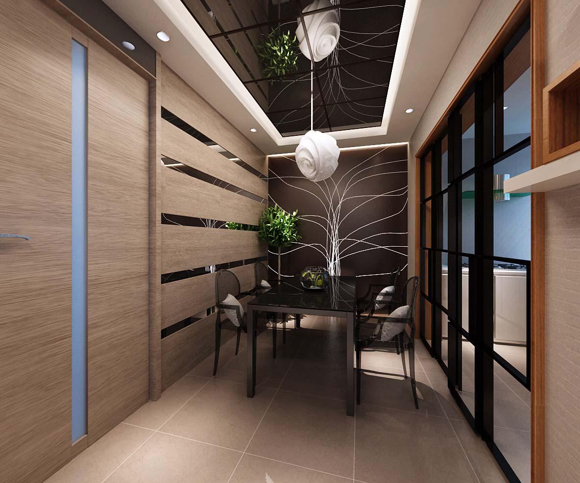 天朗蔚藍(lán)東庭98平方現(xiàn)代簡(jiǎn)約風(fēng)格設(shè)計(jì)方案