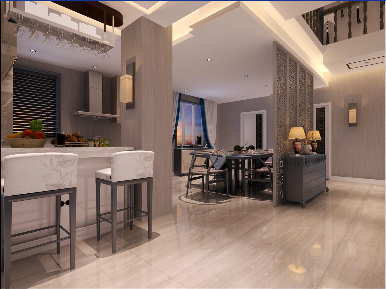 龍湖花千樹205平新中式風(fēng)格設(shè)計