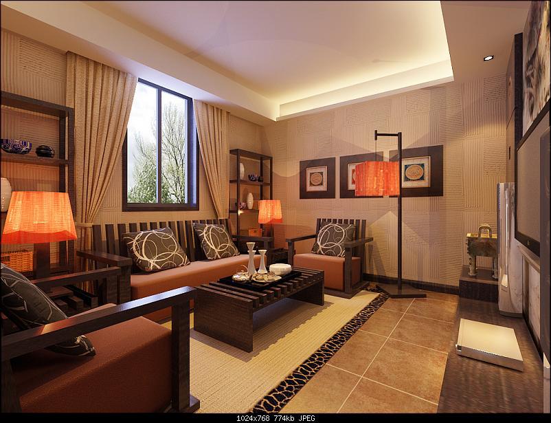 四醫(yī)大家屬院 65平中式風(fēng)格設(shè)計(jì)方案