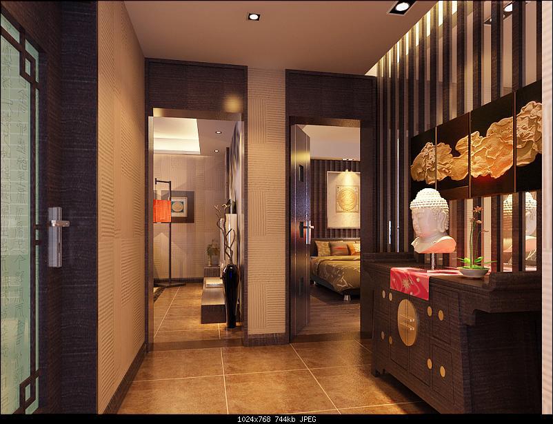 四醫(yī)大家屬院 65平中式風(fēng)格設(shè)計(jì)方案