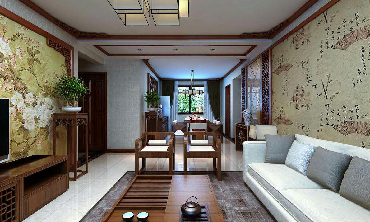 海倫國際小區(qū)/122平米/新中式