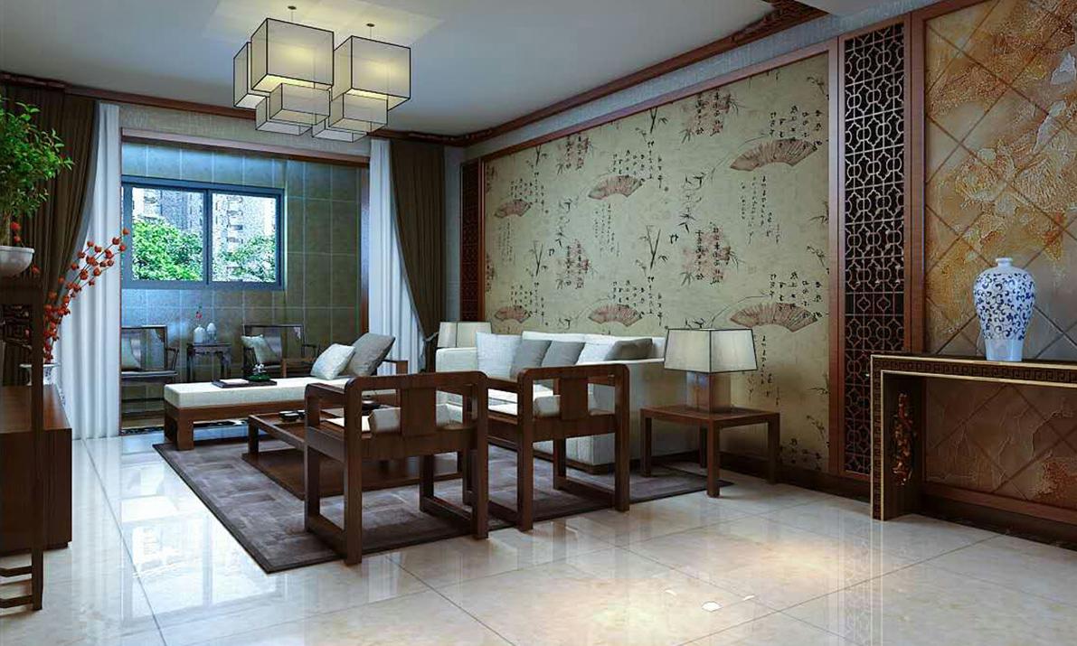 海倫國際小區(qū)/122平米/新中式