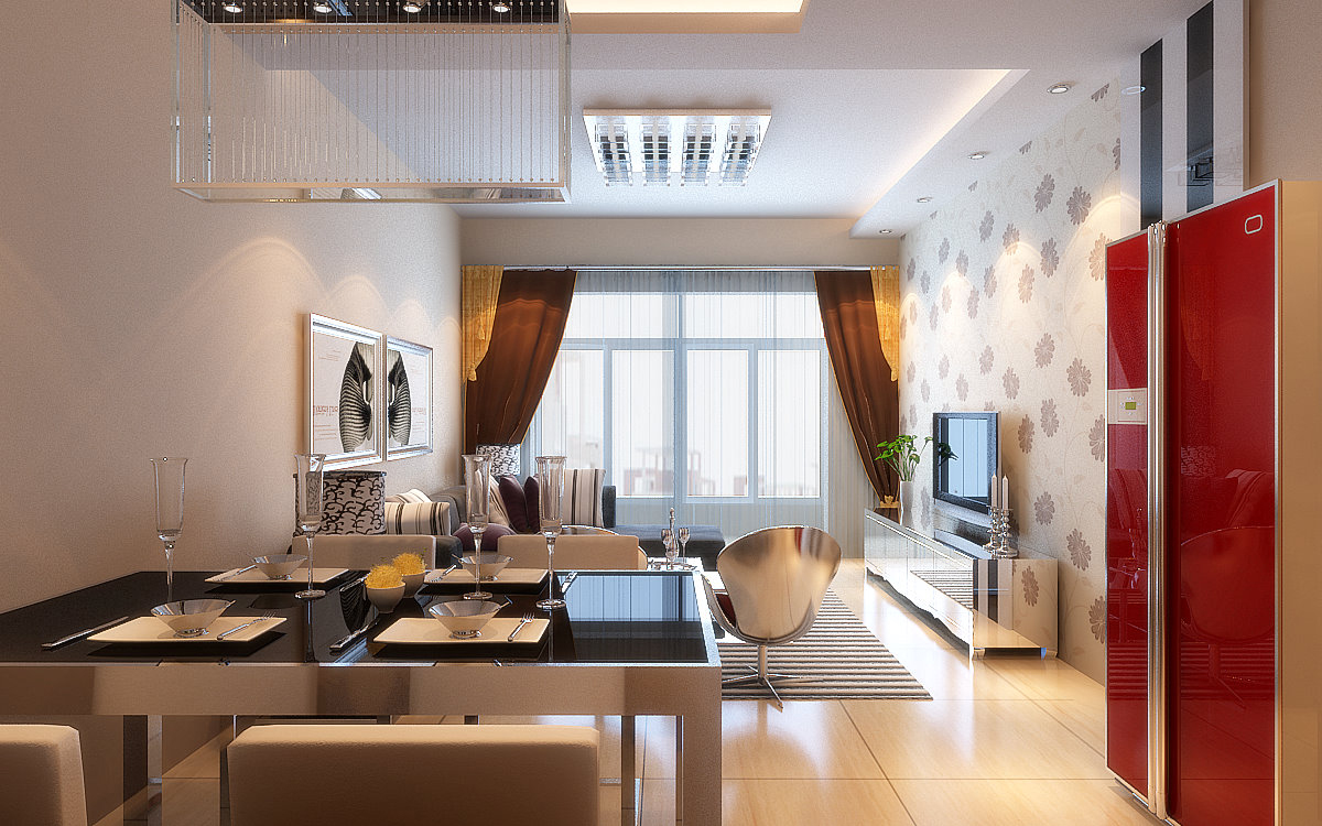 華清學(xué)府城/87.36平/現(xiàn)代簡(jiǎn)約