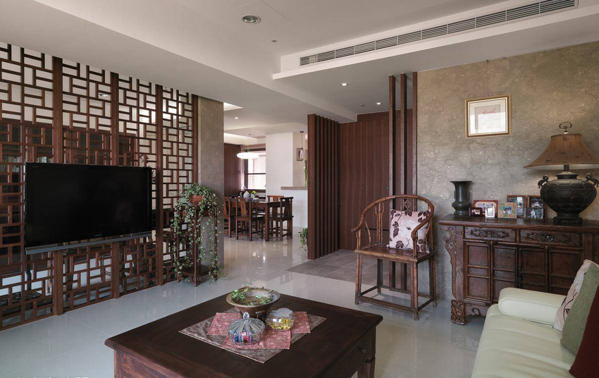 綠地曲江名城/125平米/中式風(fēng)格