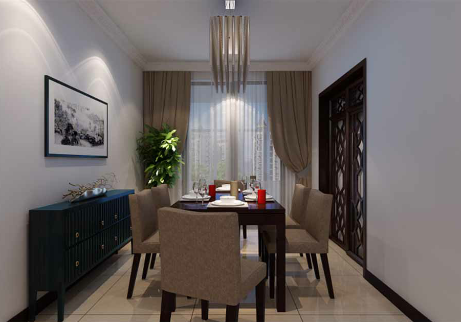 航天佳苑156平中式風(fēng)格設(shè)計(jì)方案