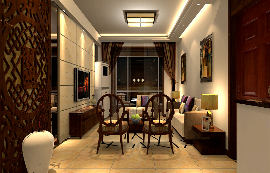 中國(guó)鐵建逸園/122.52平米/新中式