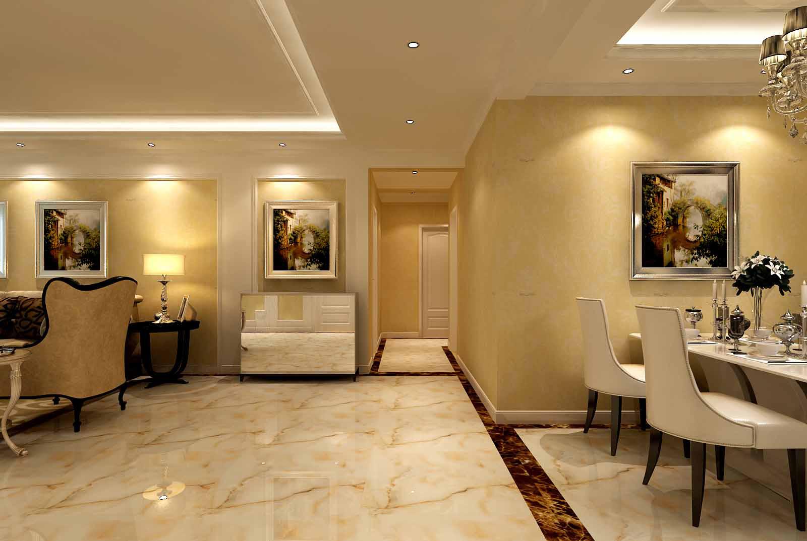 中鐵尚都城170平米簡歐風格設(shè)計方案