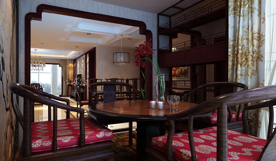 曲江公館163平米新中式設(shè)計風(fēng)格